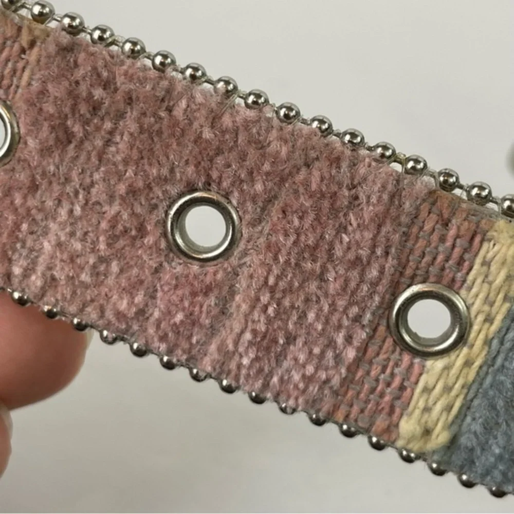 Vintage 80s Multicolored Tapestry Belt‎